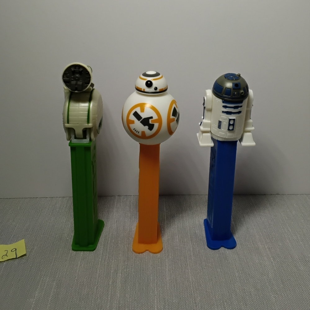 PEZ Star Wars Lot of 3: BB-8, R2-D2, D-O Droid